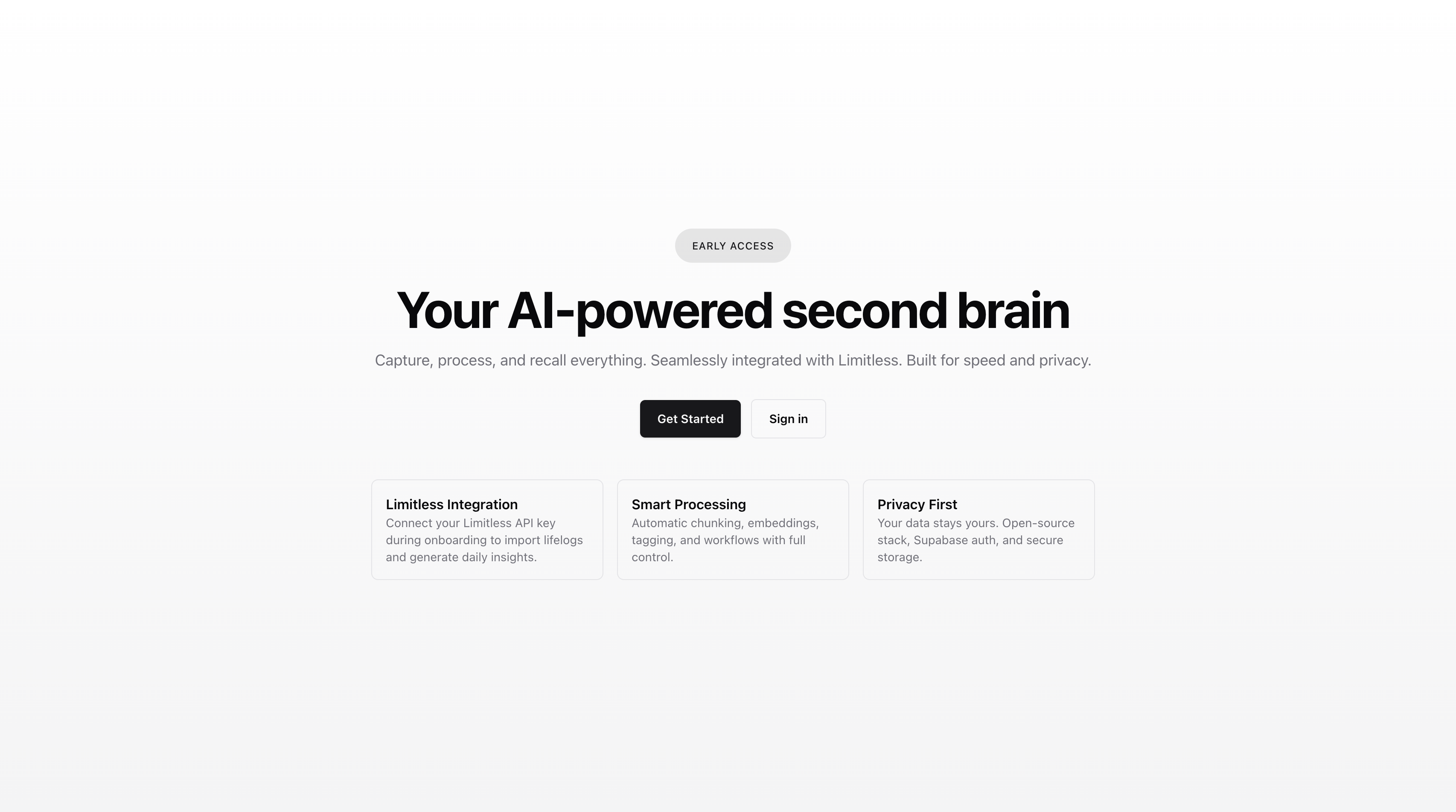 Screenshot of Limitless